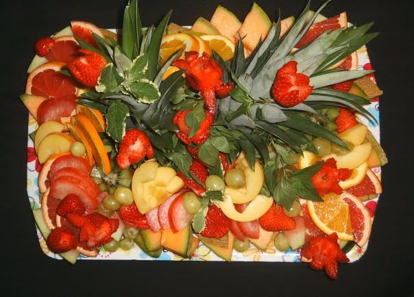 A large fruit platter