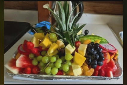 Fruit flowers Platter